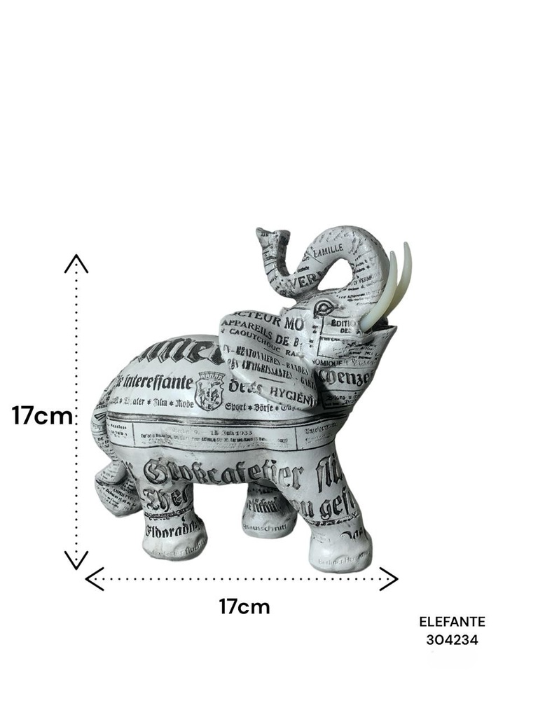ELEFANTE DECOR. POLIRESINA ES22908 17X8X17CM