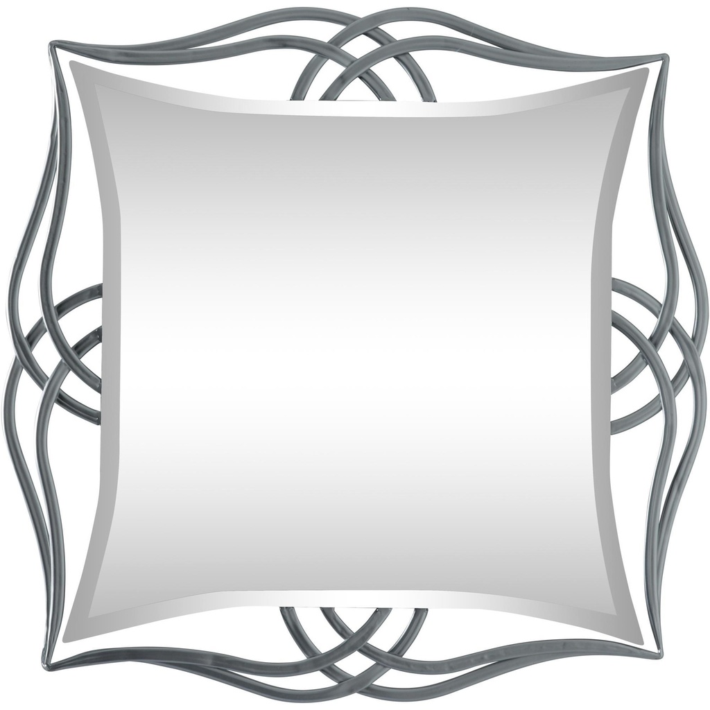 ESPEJO BICELADO PLATEADO 80X80CM