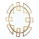 ESPEJO REDONDO DORADO DE HIERRO 82X82CM