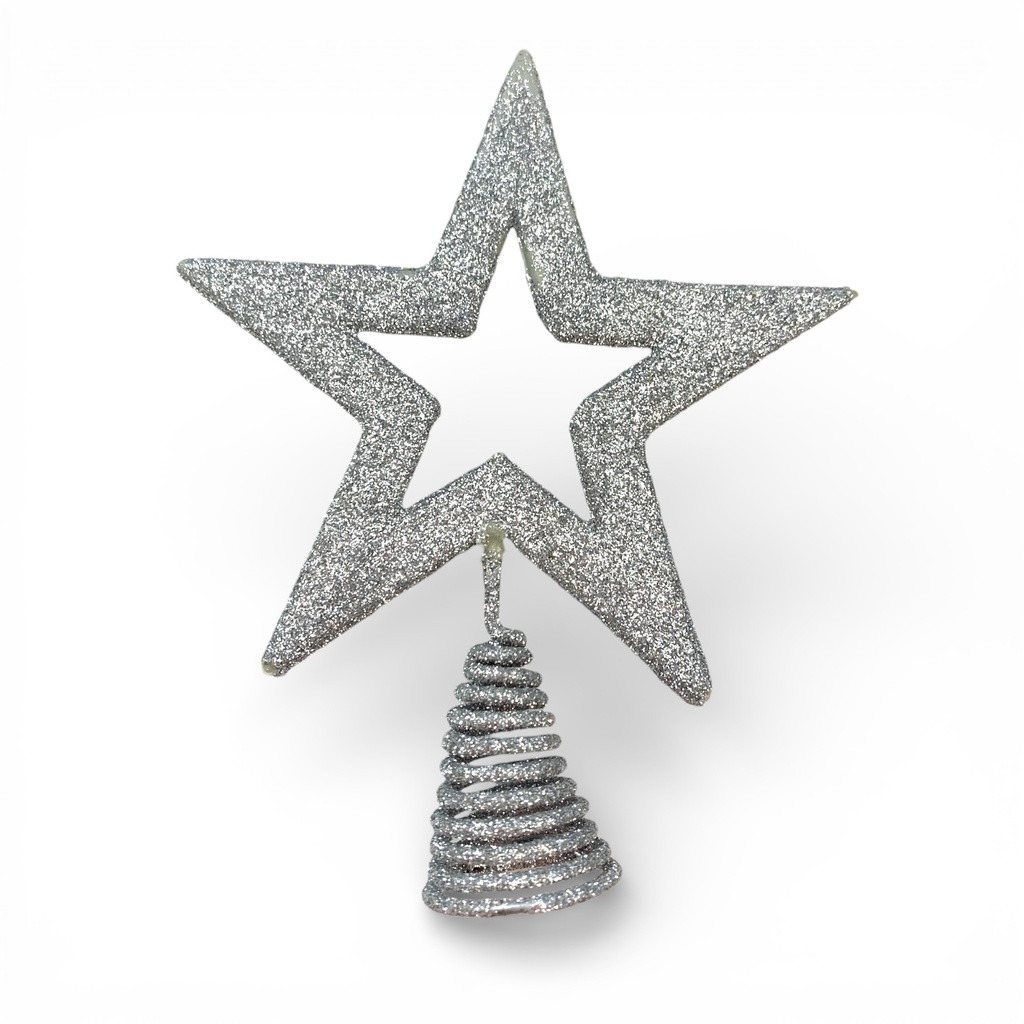 ESTRELLA NAVIDEÑA PLATEADA 12.5X15CM