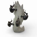 FIGURA DECORATIVA HOMBRES ESCALANDO MONTAÑA REF:ES22072-23*15*35CM