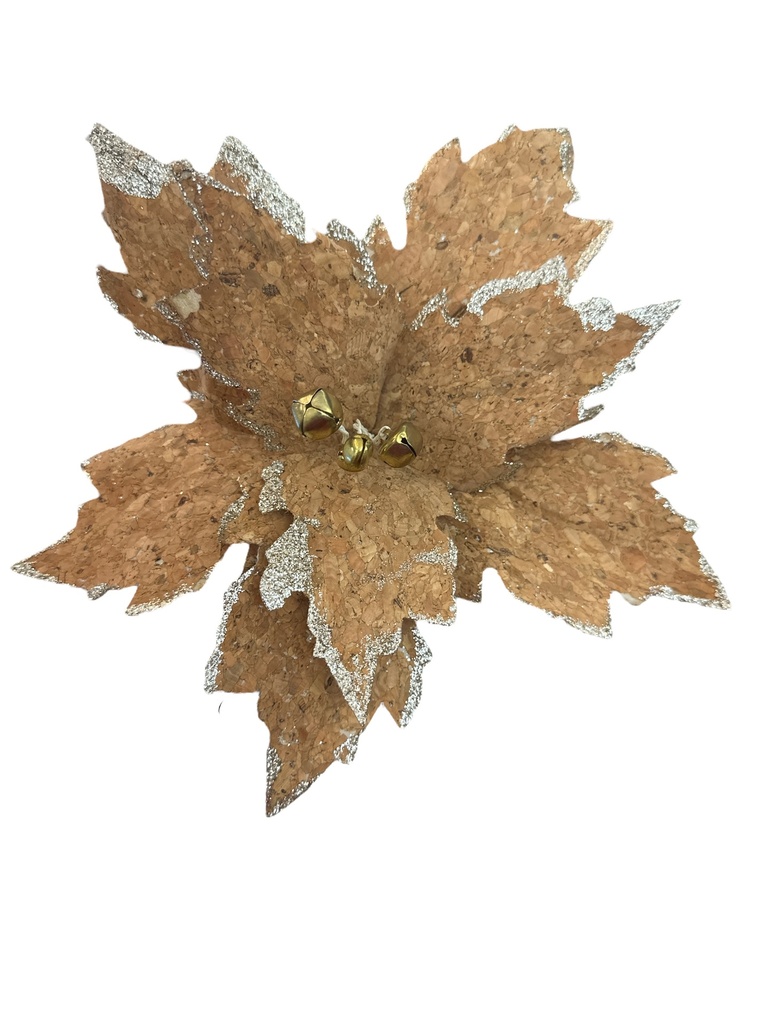 FLOR NAVIDEÑA CORCHO 30CM