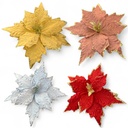 FLOR NAVIDEÑA 25CM ROJ-DOR-PLAT-ROS-ROSPLAT