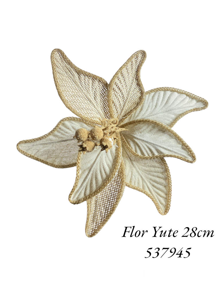 FLOR NAVIDEÑA YUTE REF: SH23-236 28CM