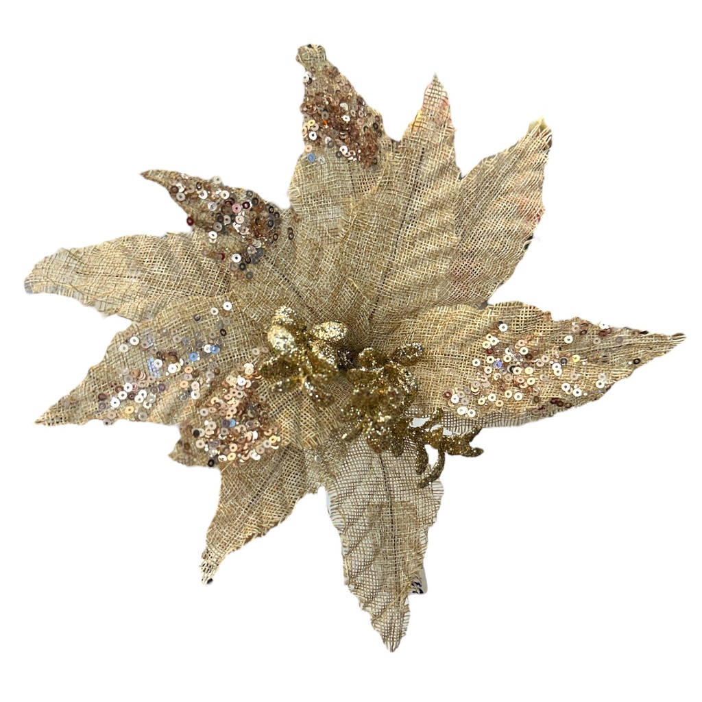 FLOR NAVIDEÑA YUTE 28CM