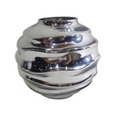 FLORERO PLATEADO ONDAS 18X18X17CM