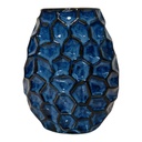 FLORERO CERAMICA IRIS AZUL 21CM