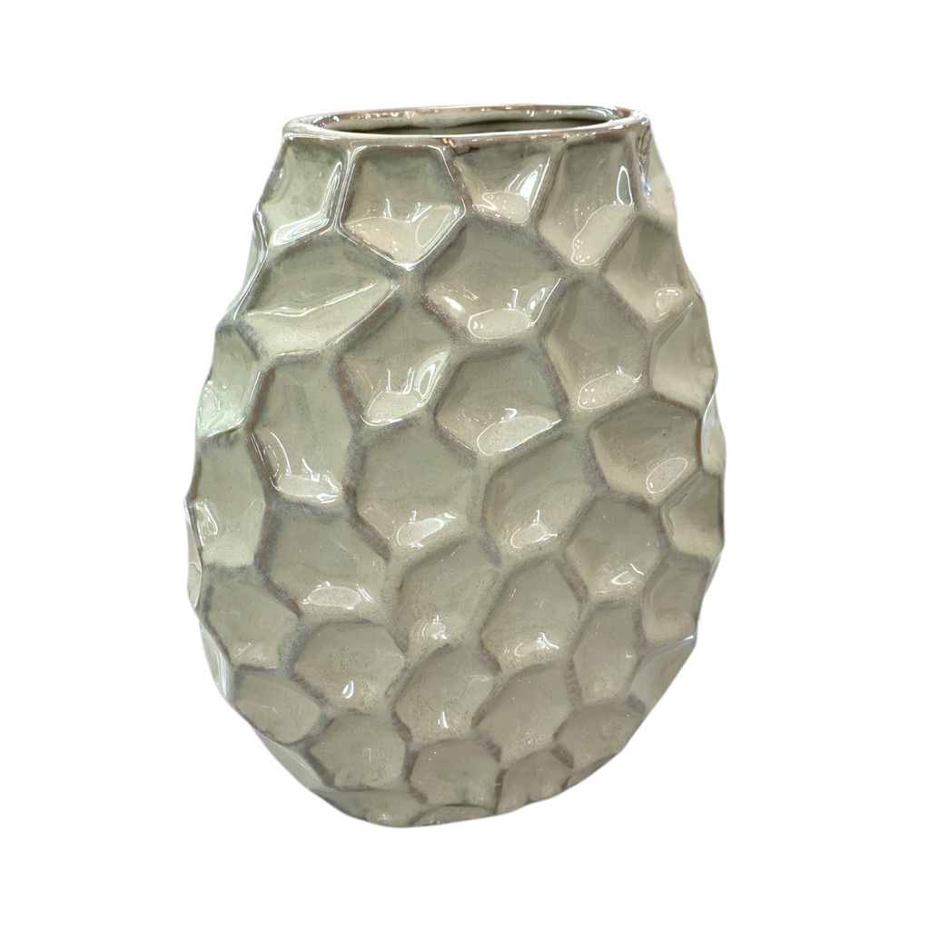 FLORERO CERAMICA IRIS TABACO 21CM