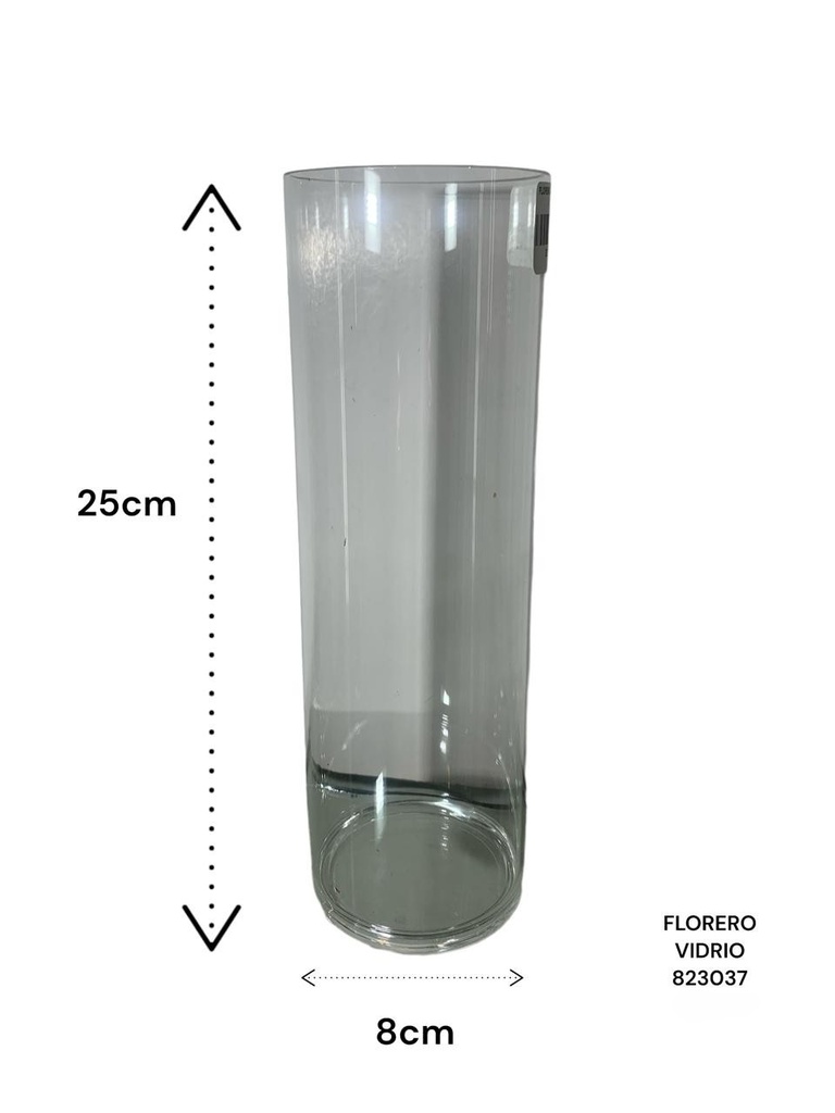 FLORERO VIDRIO ES23399 8X25CM