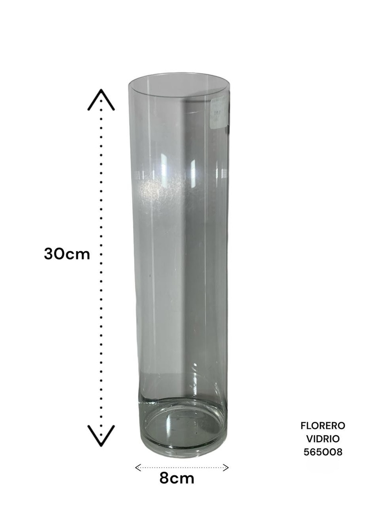 FLORERO VIDRIO ES23400  8X30CM