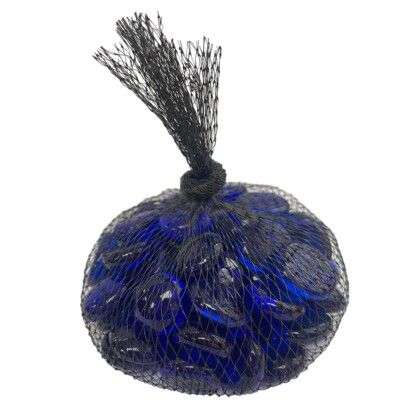 GEMAS AZUL COBALTO VIDRIO EN MALLA 450GR.