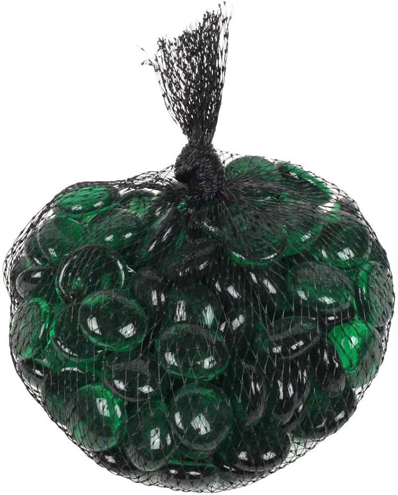 GEMAS VERDES ESMERALDA VIDRIO EN MALLA 450GR.
