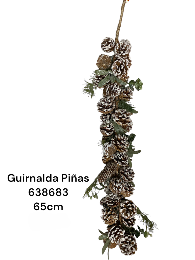 GUIRNALDA DE BELLOTAS NEVADA 65CM