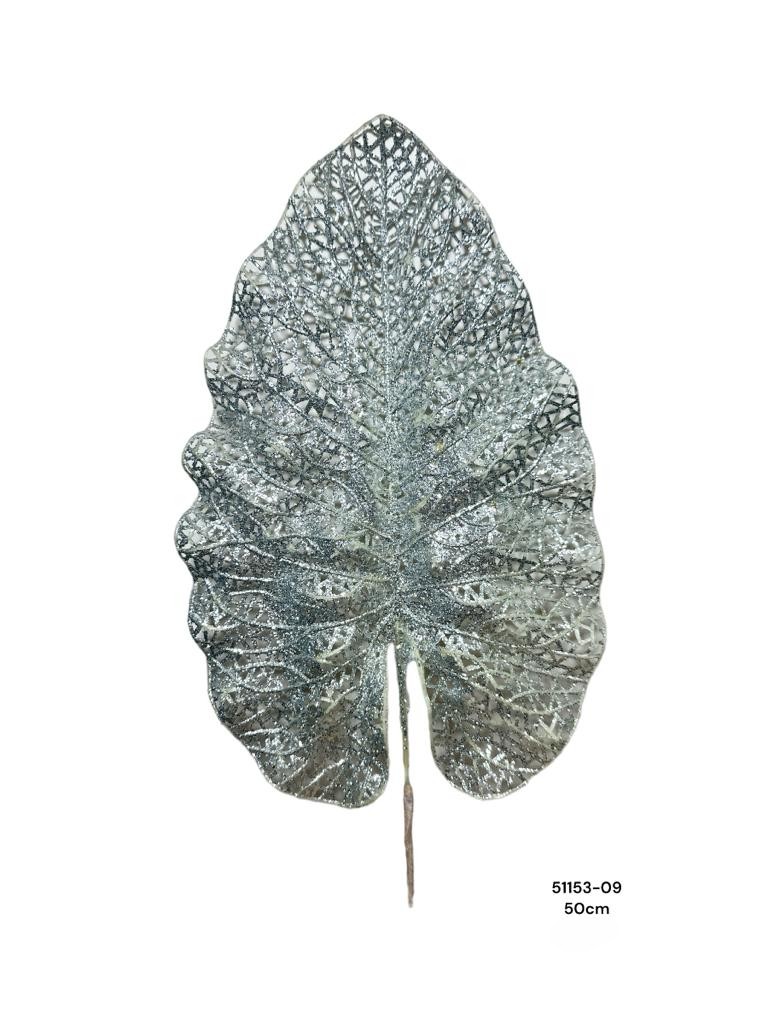HOJA DECORATIVA PLATEADA