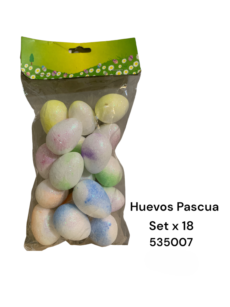 HUEVOS DE PASCUA SET X 18 UNIDADES