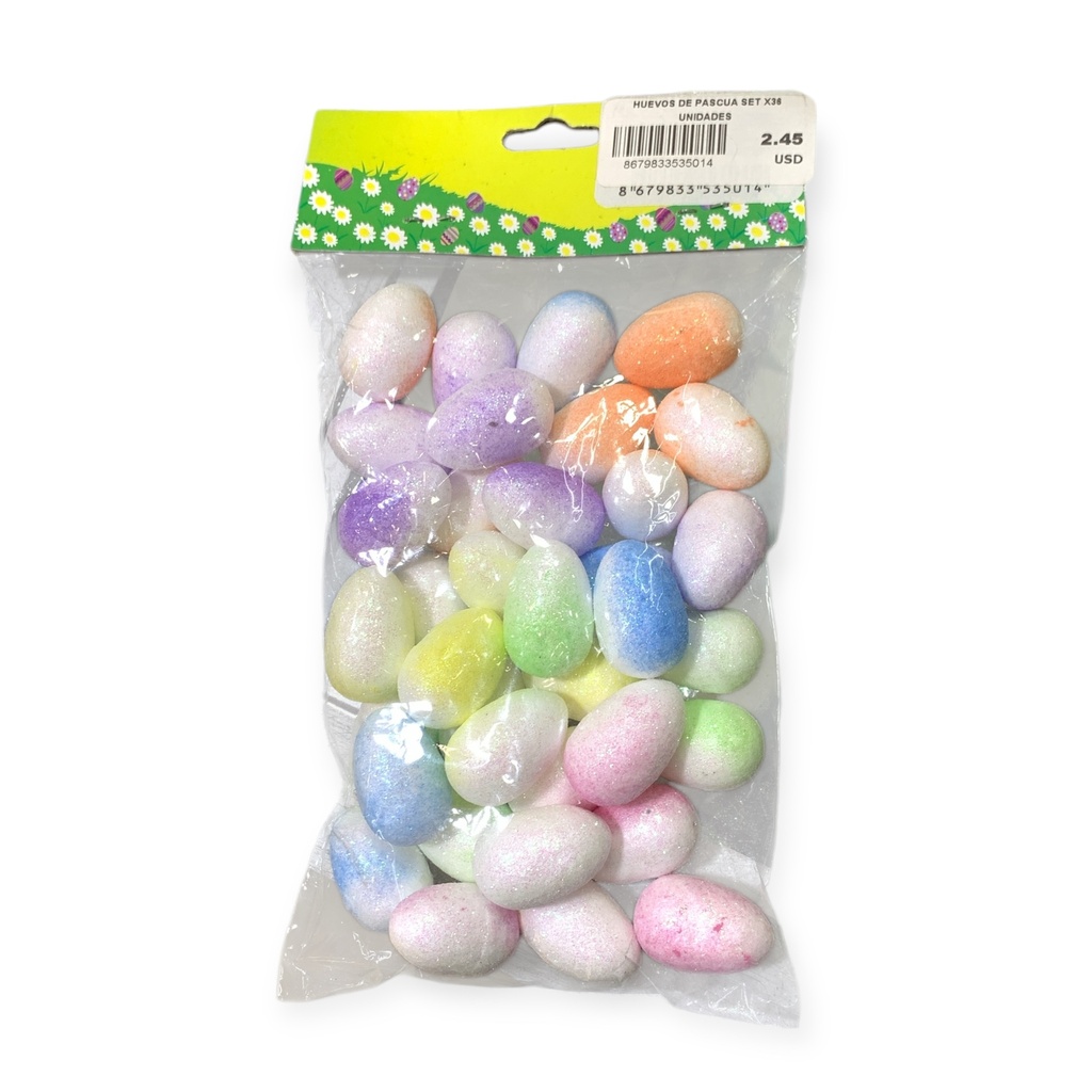HUEVOS DE PASCUA SET X36 UNIDADES