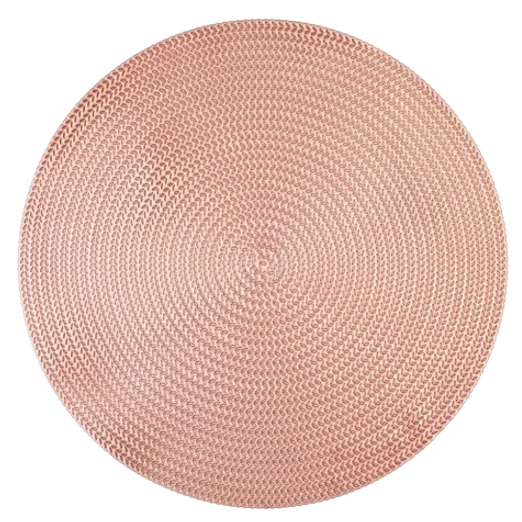 INDIVIDUAL ORO ROSA REDONDO 38CM