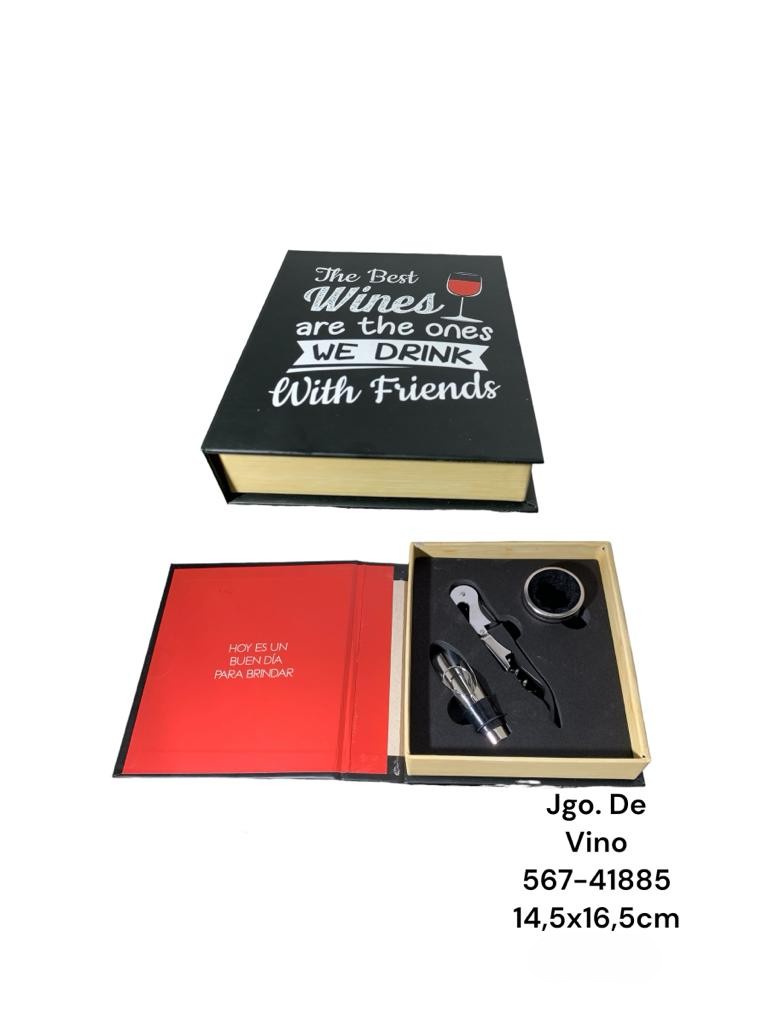 SET DESCORCHADOR DE VINO 3 PIEZAS 14.5X16.5CM CONCEPTS