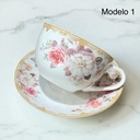 JGO DE TAZA Y PLATO DE PORCEL 4PZAS