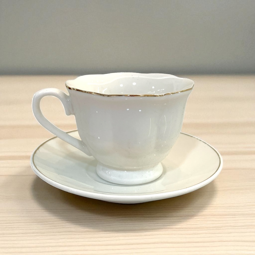 JUEGO DE TAZA Y PLATO 120ML 12PZ.