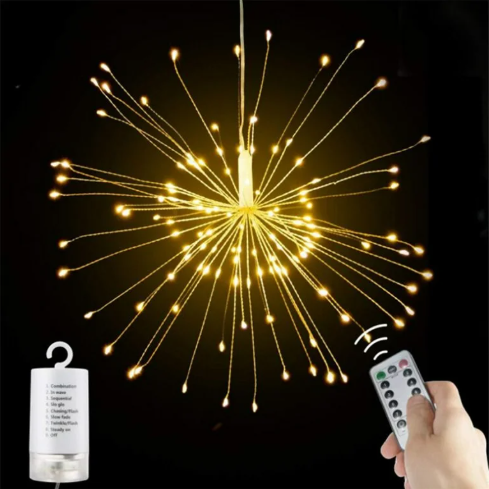 LUZ DE FUEGO CÁLIDA BATERIA 0.20MT 180LUCES UNIDAD