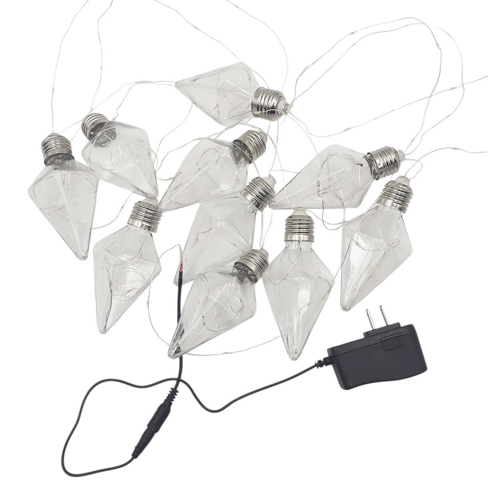 GUIRNALDA 10FOCOS LED FORMA DE DIAMANTE LUZ MULTICOLOR 