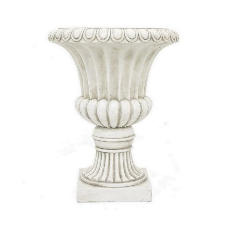 MACETERO COPA VINTAGE BLANCA FIBROCEMENTO 80CM