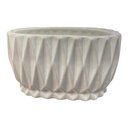 MACETA DE CERAMICA BLANCA OVALADA 13X22CM IC653-3