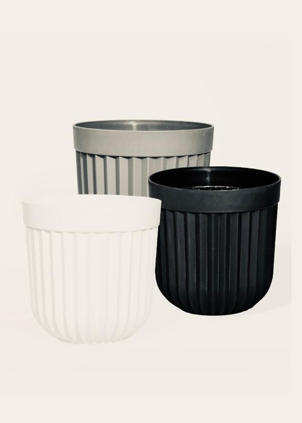 MACETA PLASTICO 3COL IC1265-01 25X25CM