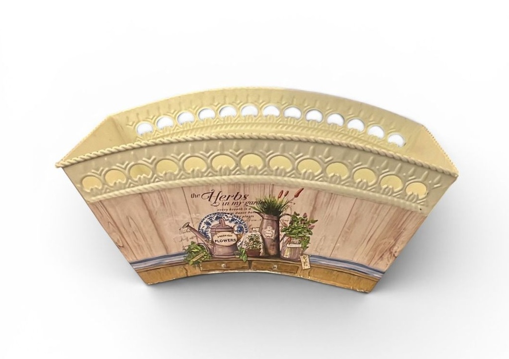 MACETERO METALICO RECTANGULAR "THE HERBS IN MY GARDEN" 30X13.5CM