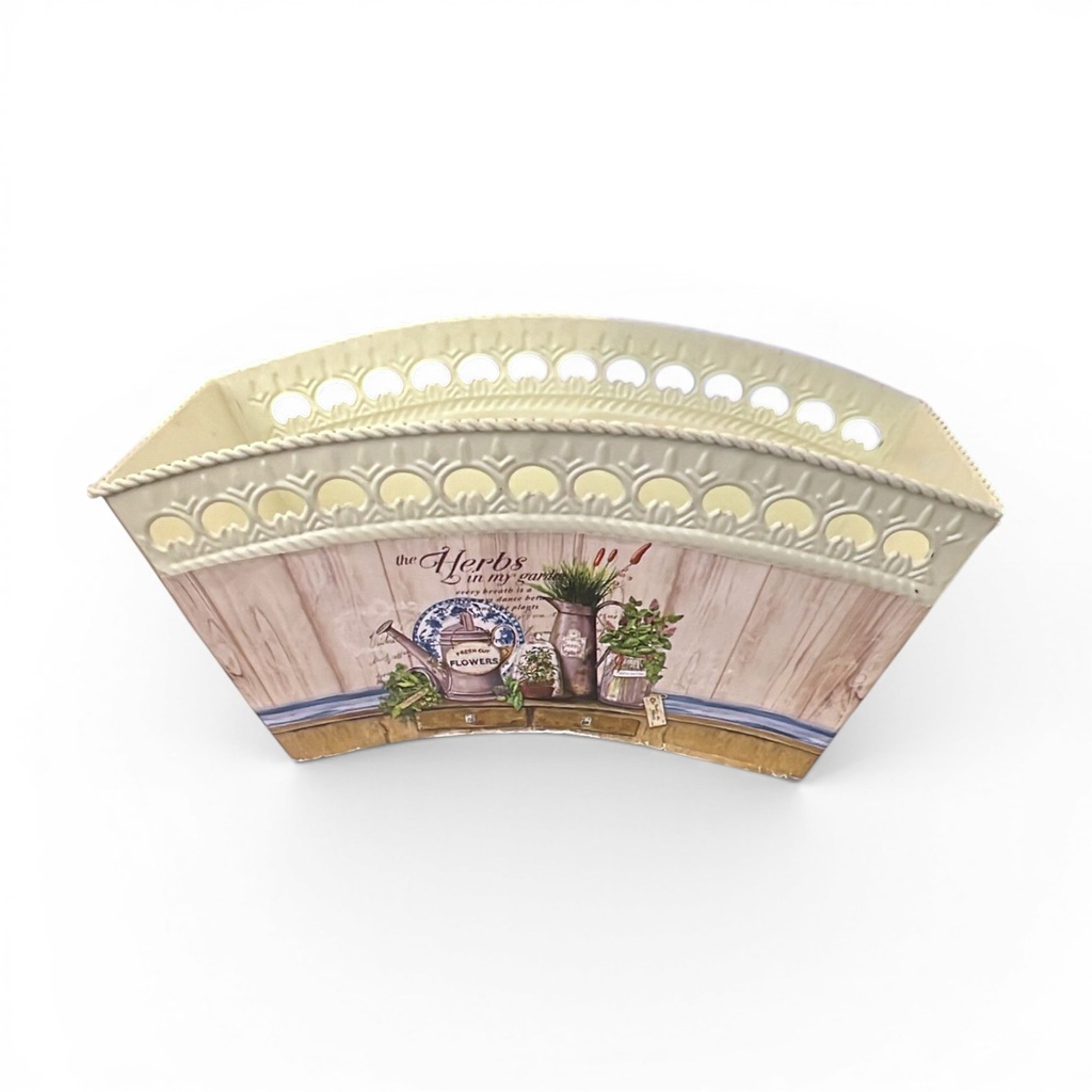 MACETERO METALICO RECTANGULAR "THE HERBS IN MY GARDEN" 30X13.5CM