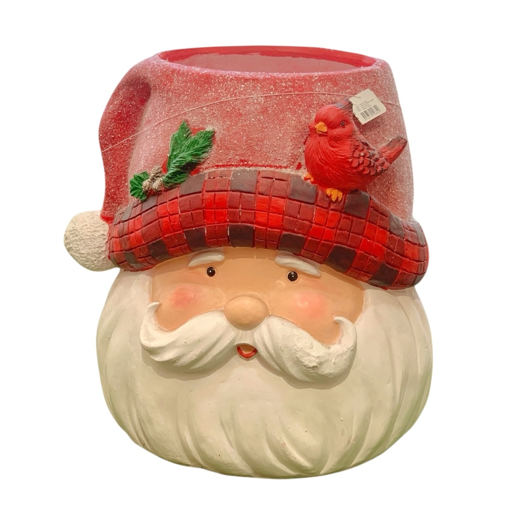 Macetero Navideño Noel de Cerámica Ref:TG045073 45X41CM