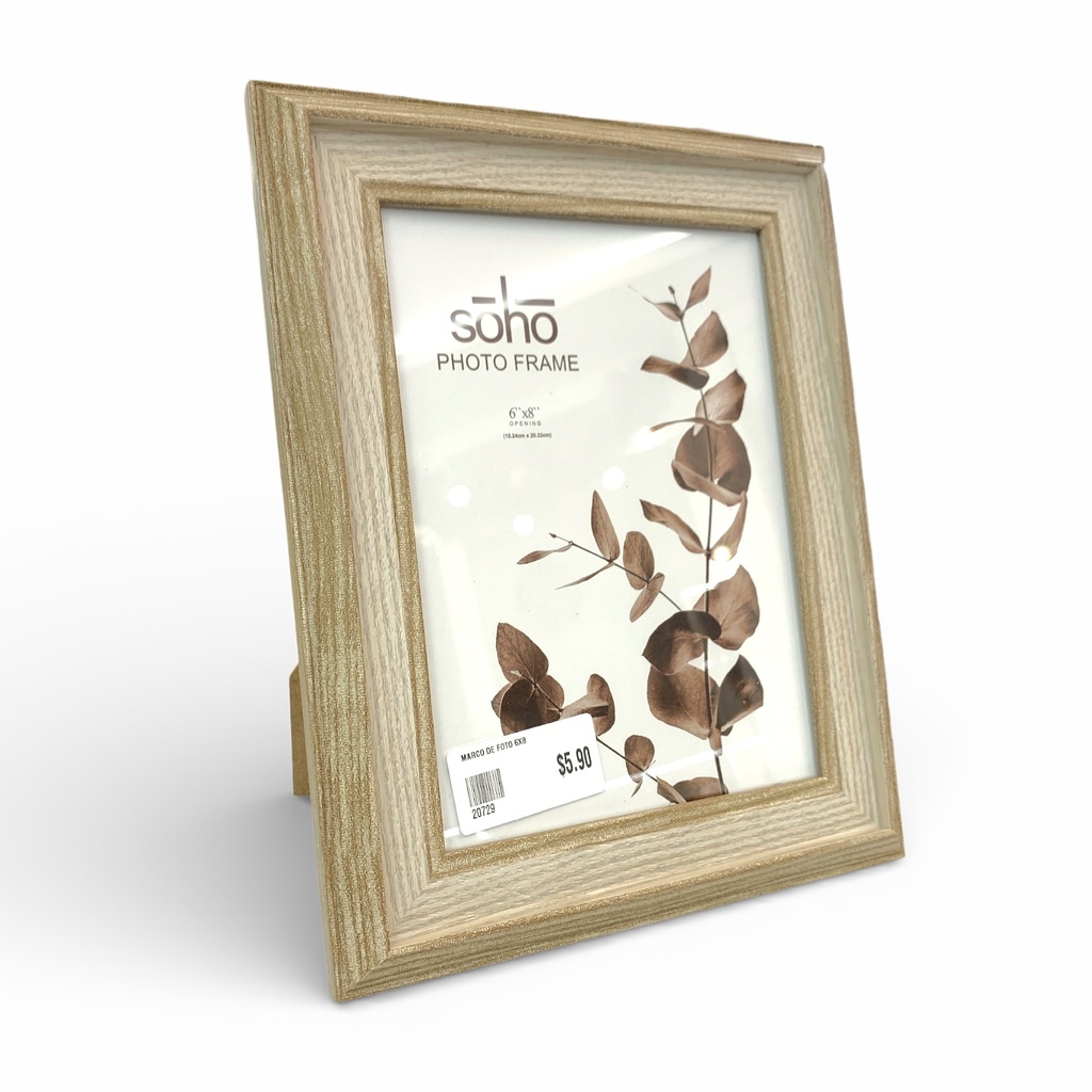 PORTARETRATO MADERADO BEIGE 6X8