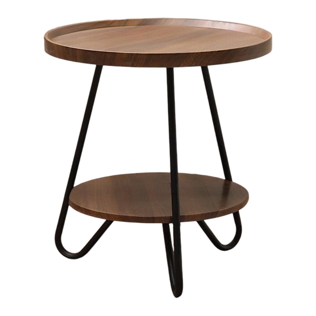 MESA MADERADO 2 NIVELES ESTRUCTURA METALICA 50X53CM