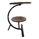 MESA METALICA/MADERADO 2 PISOS 40X60CM