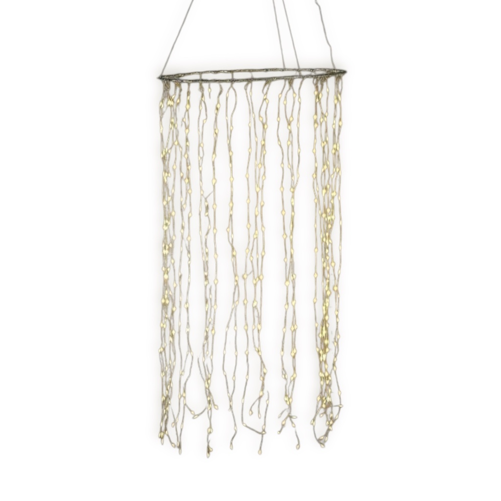 CORTINA DE ARO MICRO LED 30X80CM, 24TIRAS 80CM 1920LUCES AL-91027