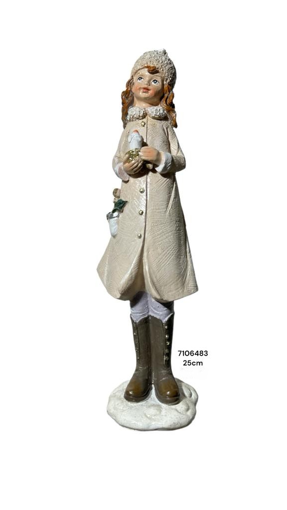 NIÑA CON VELA VINTAGE 25CM