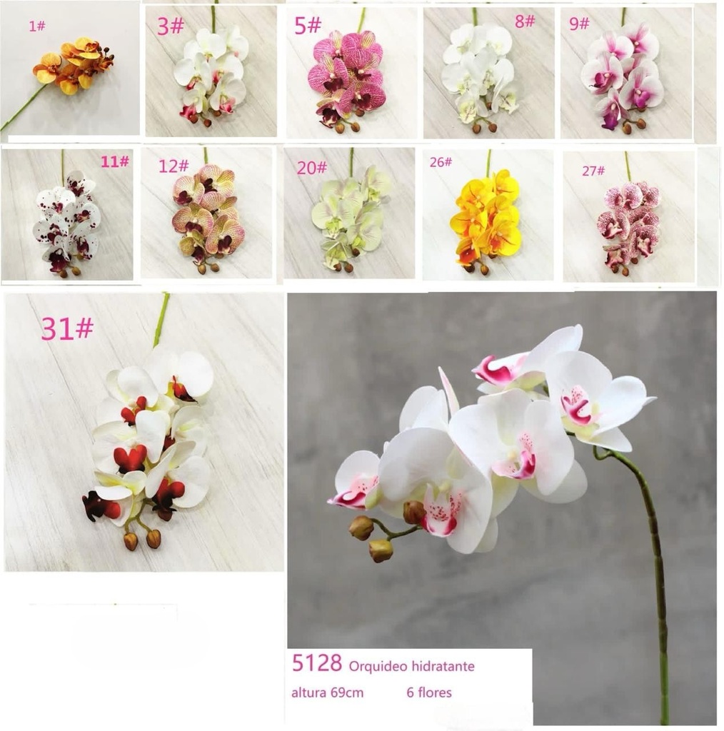 ORQUIDEA MEDIANA HIDRATANTE 70CM 6 FLORES