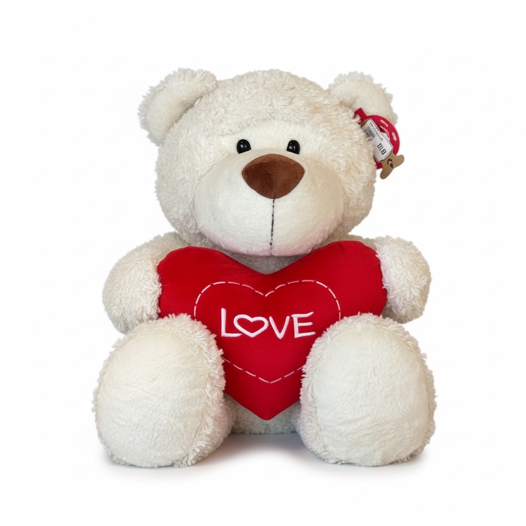 OSO DE PELUCHE CON CORAZON LOVE 30CM 