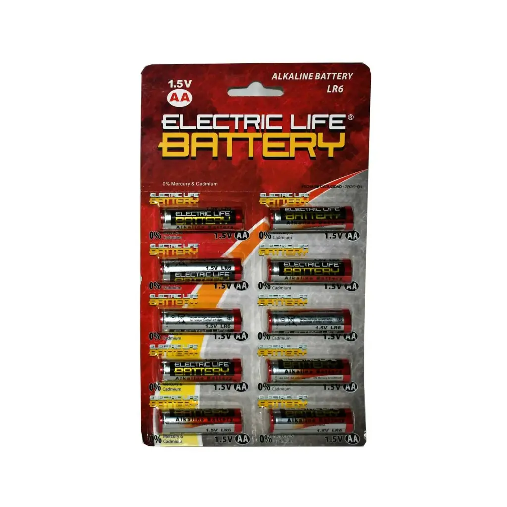 PILA ELECTRIC LIFE AA ALKALINE 350MINUTOS REF:LR6-BP1X10P C/U