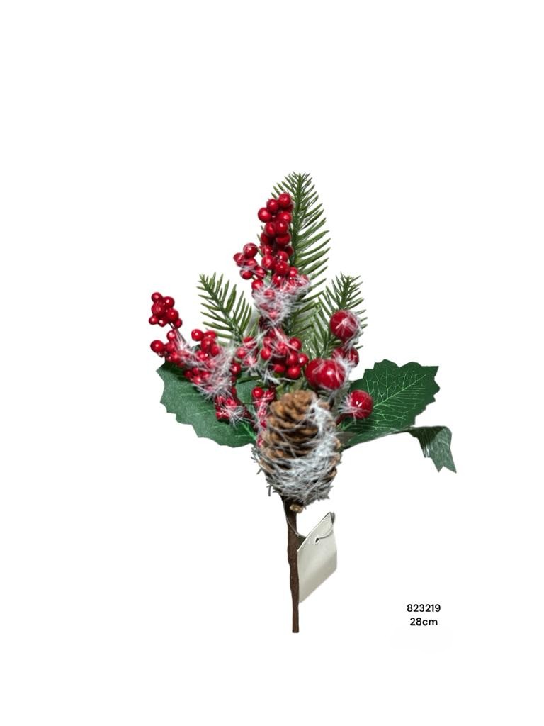 PINCHO FRUTOS ROJOS C/BELLOTA 28CM