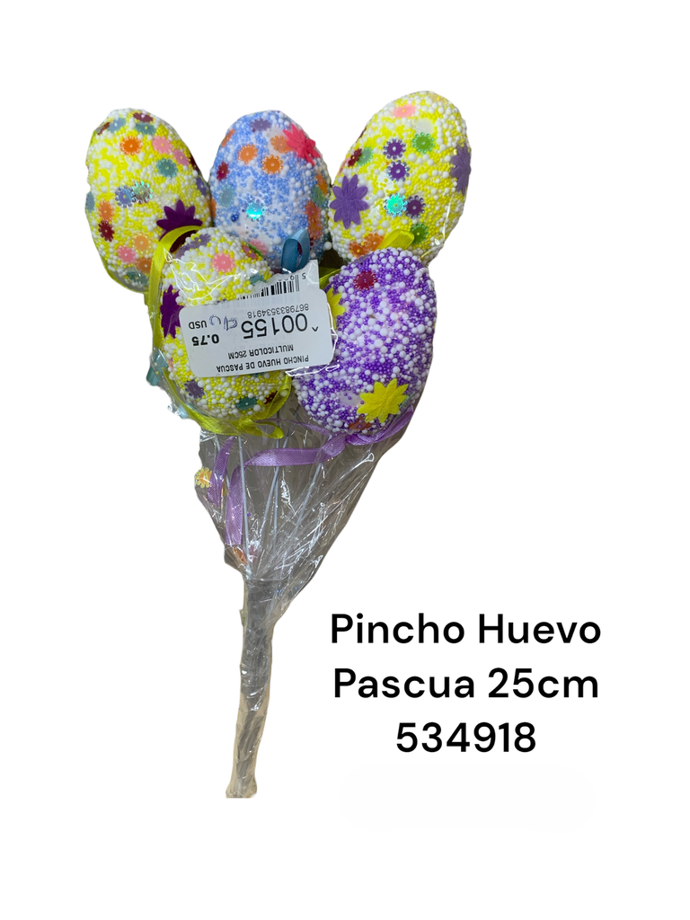 PINCHO HUEVO DE PASCUA MULTICOLOR 25CM