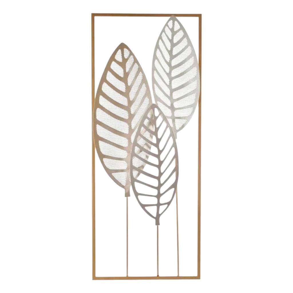 APLIQUE DE PARED HOJAS 61X25CM