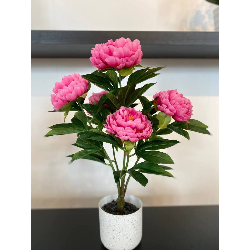 PLANTA CON FLOR PEONIA 55CM
