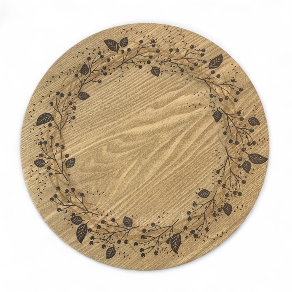 PLATO BASE MADERADO 33CM