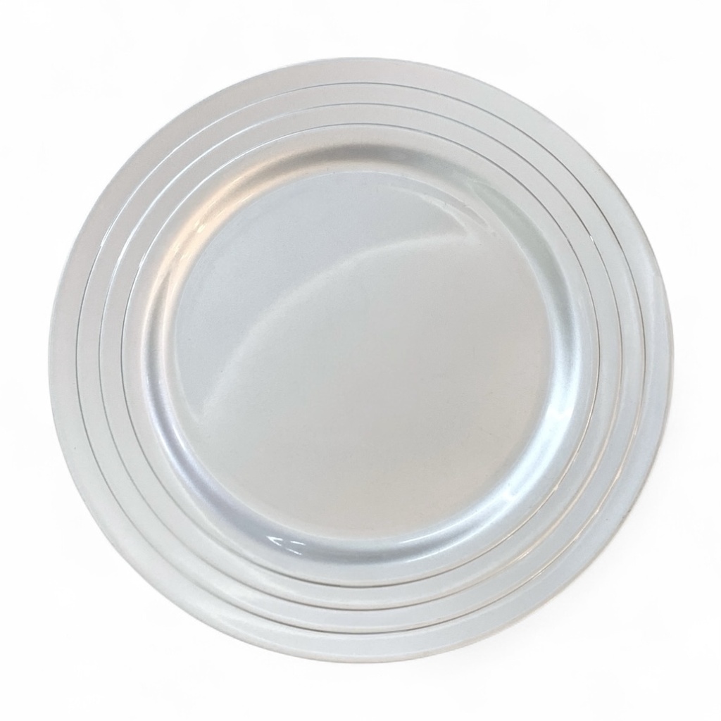 PLATO BASE PLATEADO REDONDO