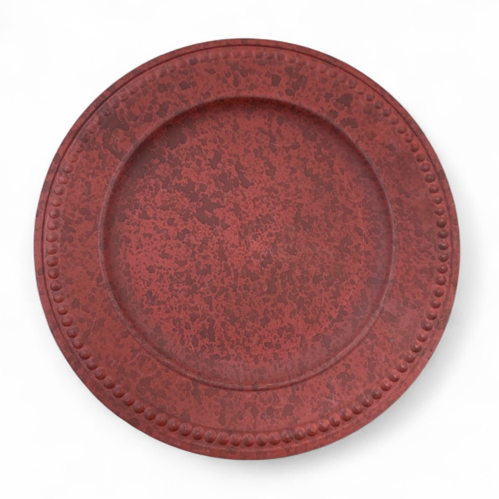 PLATO BASE ROJO VINO MATE 33CM