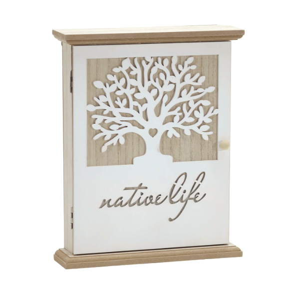 PORTALLAVES DE MADERA 21X27X7CM S40239