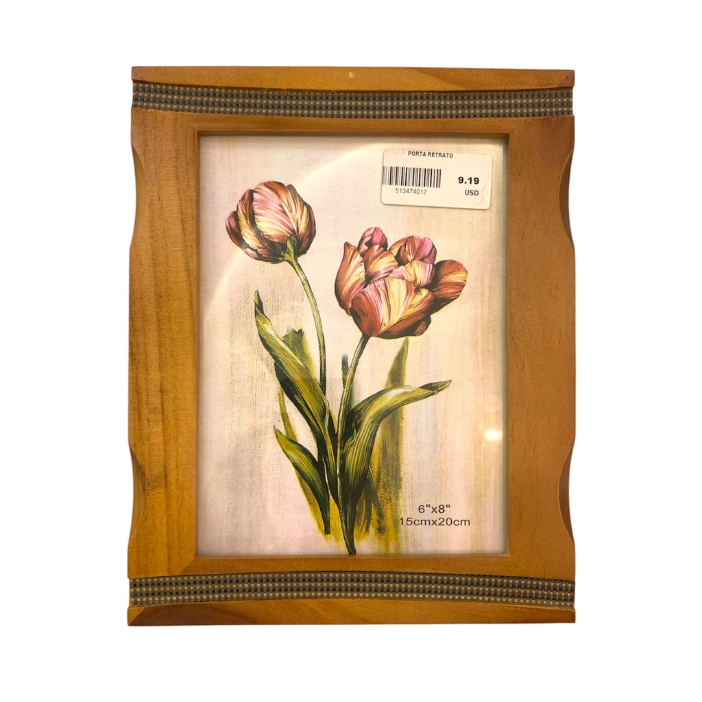 PORTA RETRATO DE MADERA 15X20CM