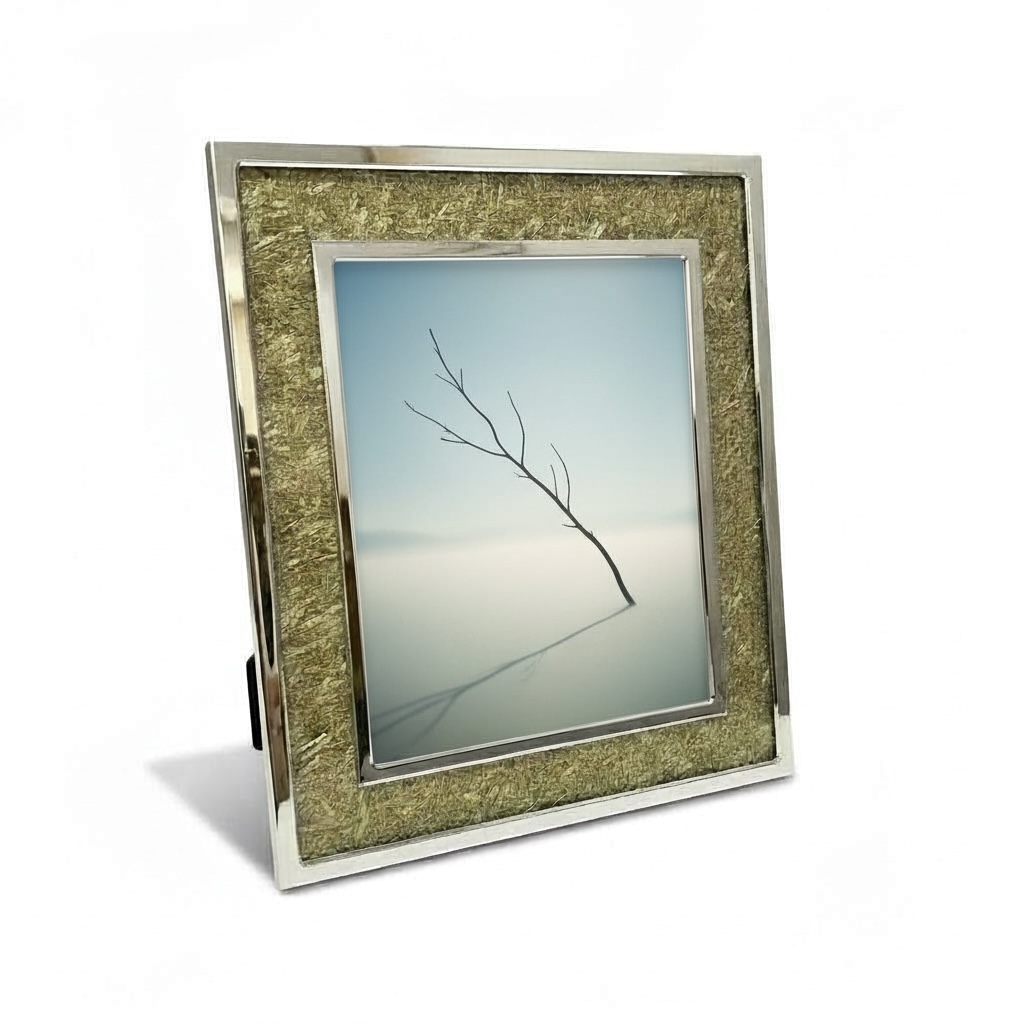 PORTA RETRATO PLATA MARCO VERDE 20X25CM